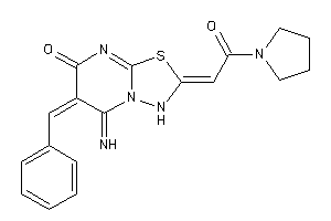 6-benzal-5-imino-2-(2-keto-2-pyrrolidino-ethylidene)-3H-[1,3,4]thiadiazolo[3,2-a]pyrimidin-7-one