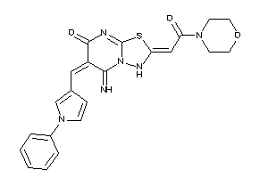 5-imino-2-(2-keto-2-morpholino-ethylidene)-6-[(1-phenylpyrrol-3-yl)methylene]-3H-[1,3,4]thiadiazolo[3,2-a]pyrimidin-7-one