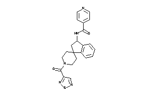 N-[1'-(1,2,5-thiadiazole-3-carbonyl)spiro[indane-3,4'-piperidine]-1-yl]isonicotinamide