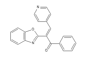 Image of 2-(1,3-benzoxazol-2-yl)-1-phenyl-3-(4-pyridyl)prop-2-en-1-one