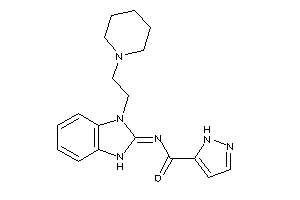 N-[3-(2-piperidinoethyl)-1H-benzimidazol-2-ylidene]-1H-pyrazole-5-carboxamide