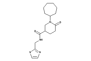 1-cycloheptyl-6-keto-N-(thiazol-2-ylmethyl)nipecotamide