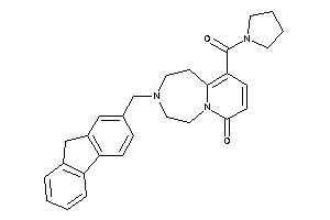 3-(9H-fluoren-2-ylmethyl)-10-(pyrrolidine-1-carbonyl)-1,2,4,5-tetrahydropyrido[2,1-g][1,4]diazepin-7-one