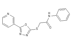 N-phenyl-2-[[5-(3-pyridyl)-1,3,4-oxadiazol-2-yl]thio]acetamide