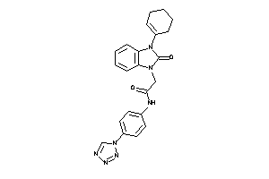 2-(3-cyclohexen-1-yl-2-keto-benzimidazol-1-yl)-N-[4-(tetrazol-1-yl)phenyl]acetamide