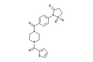 2-[4-[4-(2-furoyl)piperazine-1-carbonyl]phenyl]-1,1-diketo-1,2-thiazolidin-3-one