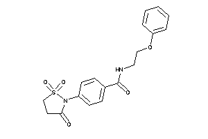 N-(2-phenoxyethyl)-4-(1,1,3-triketo-1,2-thiazolidin-2-yl)benzamide