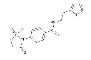 N-[2-(2-thienyl)ethyl]-4-(1,1,3-triketo-1,2-thiazolidin-2-yl)benzamide