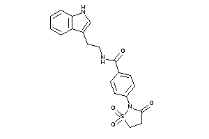 N-[2-(1H-indol-3-yl)ethyl]-4-(1,1,3-triketo-1,2-thiazolidin-2-yl)benzamide