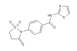 Image of N-thiazol-2-yl-4-(1,1,3-triketo-1,2-thiazolidin-2-yl)benzamide