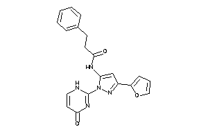 N-[5-(2-furyl)-2-(4-keto-1H-pyrimidin-2-yl)pyrazol-3-yl]-3-phenyl-propionamide