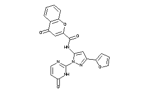 N-[5-(2-furyl)-2-(6-keto-1H-pyrimidin-2-yl)pyrazol-3-yl]-4-keto-chromene-2-carboxamide