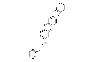 2-(2-keto-6,7,8,9-tetrahydrobenzofuro[3,2-g]chromen-3-yl)-N-[2-(2-pyridyl)ethyl]acetamide