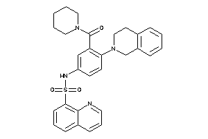 N-[4-(3,4-dihydro-1H-isoquinolin-2-yl)-3-(piperidine-1-carbonyl)phenyl]quinoline-8-sulfonamide