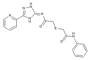 Image of 2-[[2-keto-2-[[3-(2-pyridyl)-1,4-dihydro-1,2,4-triazol-5-ylidene]amino]ethyl]thio]-N-phenyl-acetamide
