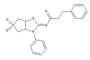 N-(5,5-diketo-3-phenyl-3a,4,6,6a-tetrahydrothieno[3,4-d]thiazol-2-ylidene)-3-phenyl-propionamide