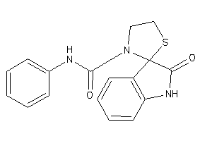 2-keto-N-phenyl-spiro[indoline-3,2'-thiazolidine]-3'-carboxamide