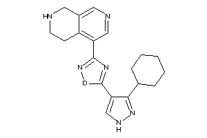 5-(3-cyclohexyl-1H-pyrazol-4-yl)-3-(5,6,7,8-tetrahydro-2,7-naphthyridin-4-yl)-1,2,4-oxadiazole