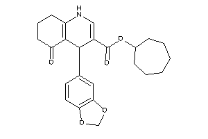 4-(1,3-benzodioxol-5-yl)-5-keto-4,6,7,8-tetrahydro-1H-quinoline-3-carboxylic Acid Cycloheptyl Ester