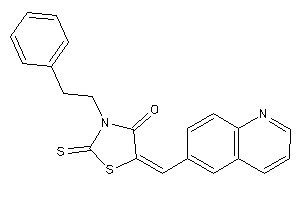 Image of 3-phenethyl-5-(6-quinolylmethylene)-2-thioxo-thiazolidin-4-one