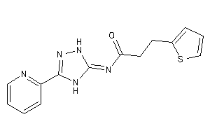 Image of N-[3-(2-pyridyl)-1,4-dihydro-1,2,4-triazol-5-ylidene]-3-(2-thienyl)propionamide