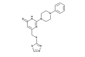 2-(4-phenylpiperazino)-4-[(1,3,4-thiadiazol-2-ylthio)methyl]-1H-pyrimidin-6-one