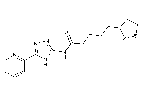 5-(dithiolan-3-yl)-N-[5-(2-pyridyl)-4H-1,2,4-triazol-3-yl]valeramide
