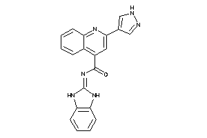 Image of N-(1,3-dihydrobenzimidazol-2-ylidene)-2-(1H-pyrazol-4-yl)cinchoninamide