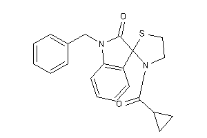 1-benzyl-3'-(cyclopropanecarbonyl)spiro[indoline-3,2'-thiazolidine]-2-one