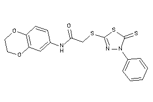 N-(2,3-dihydro-1,4-benzodioxin-6-yl)-2-[(4-phenyl-5-thioxo-1,3,4-thiadiazol-2-yl)thio]acetamide