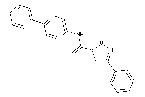 Image of 3-phenyl-N-(4-phenylphenyl)-2-isoxazoline-5-carboxamide