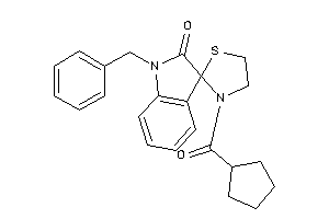 1-benzyl-3'-(cyclopentanecarbonyl)spiro[indoline-3,2'-thiazolidine]-2-one