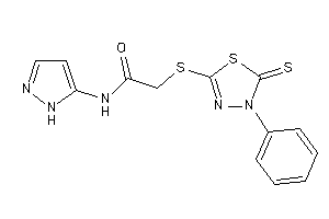 Image of 2-[(4-phenyl-5-thioxo-1,3,4-thiadiazol-2-yl)thio]-N-(1H-pyrazol-5-yl)acetamide