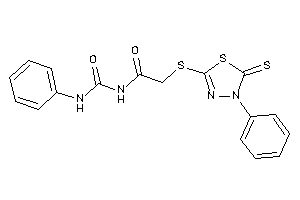 Image of N-(phenylcarbamoyl)-2-[(4-phenyl-5-thioxo-1,3,4-thiadiazol-2-yl)thio]acetamide