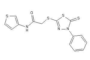 Image of 2-[(4-phenyl-5-thioxo-1,3,4-thiadiazol-2-yl)thio]-N-(3-thienyl)acetamide