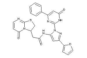 N-[5-(2-furyl)-2-(6-keto-4-phenyl-1H-pyrimidin-2-yl)pyrazol-3-yl]-2-(5-keto-2,3-dihydrothiazolo[3,2-a]pyrimidin-3-yl)acetamide