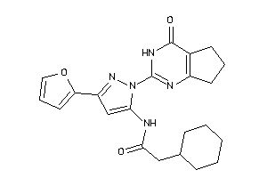 2-cyclohexyl-N-[5-(2-furyl)-2-(4-keto-3,5,6,7-tetrahydrocyclopenta[d]pyrimidin-2-yl)pyrazol-3-yl]acetamide