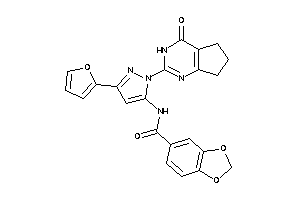 N-[5-(2-furyl)-2-(4-keto-3,5,6,7-tetrahydrocyclopenta[d]pyrimidin-2-yl)pyrazol-3-yl]-piperonylamide