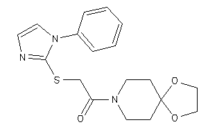 1-(1,4-dioxa-8-azaspiro[4.5]decan-8-yl)-2-[(1-phenylimidazol-2-yl)thio]ethanone