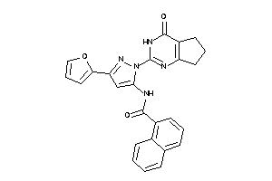 Image of N-[5-(2-furyl)-2-(4-keto-3,5,6,7-tetrahydrocyclopenta[d]pyrimidin-2-yl)pyrazol-3-yl]-1-naphthamide
