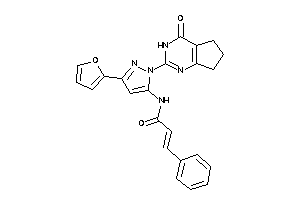 N-[5-(2-furyl)-2-(4-keto-3,5,6,7-tetrahydrocyclopenta[d]pyrimidin-2-yl)pyrazol-3-yl]-3-phenyl-acrylamide