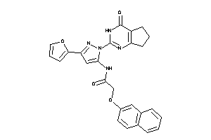 N-[5-(2-furyl)-2-(4-keto-3,5,6,7-tetrahydrocyclopenta[d]pyrimidin-2-yl)pyrazol-3-yl]-2-(2-naphthoxy)acetamide