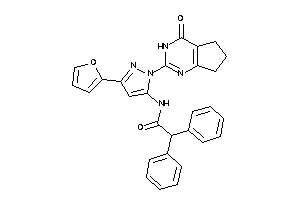 N-[5-(2-furyl)-2-(4-keto-3,5,6,7-tetrahydrocyclopenta[d]pyrimidin-2-yl)pyrazol-3-yl]-2,2-diphenyl-acetamide