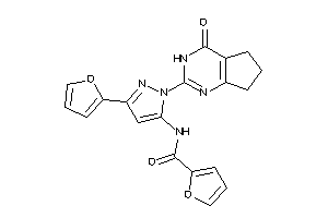Image of N-[5-(2-furyl)-2-(4-keto-3,5,6,7-tetrahydrocyclopenta[d]pyrimidin-2-yl)pyrazol-3-yl]-2-furamide