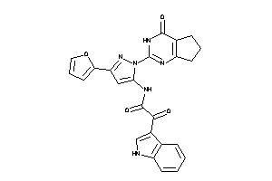 N-[5-(2-furyl)-2-(4-keto-3,5,6,7-tetrahydrocyclopenta[d]pyrimidin-2-yl)pyrazol-3-yl]-2-(1H-indol-3-yl)-2-keto-acetamide