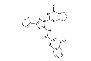 N-[5-(2-furyl)-2-(4-keto-3,5,6,7-tetrahydrocyclopenta[d]pyrimidin-2-yl)pyrazol-3-yl]-4-keto-chromene-2-carboxamide