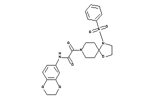 2-(1-besyl-4-oxa-1,8-diazaspiro[4.5]decan-8-yl)-N-(2,3-dihydro-1,4-benzodioxin-6-yl)-2-keto-acetamide