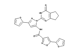 5-(2-furyl)-N-[5-(2-furyl)-2-(4-keto-3,5,6,7-tetrahydrocyclopenta[d]pyrimidin-2-yl)pyrazol-3-yl]isoxazole-3-carboxamide