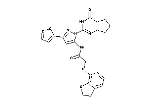 2-coumaran-7-yloxy-N-[5-(2-furyl)-2-(4-keto-3,5,6,7-tetrahydrocyclopenta[d]pyrimidin-2-yl)pyrazol-3-yl]acetamide
