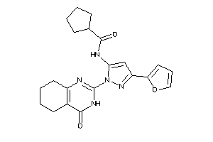 Image of N-[5-(2-furyl)-2-(4-keto-5,6,7,8-tetrahydro-3H-quinazolin-2-yl)pyrazol-3-yl]cyclopentanecarboxamide